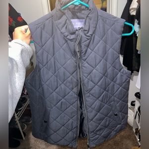 Laura Scott Womens Grey Vest Medium